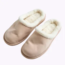 Женские тапочки меховые бежевые